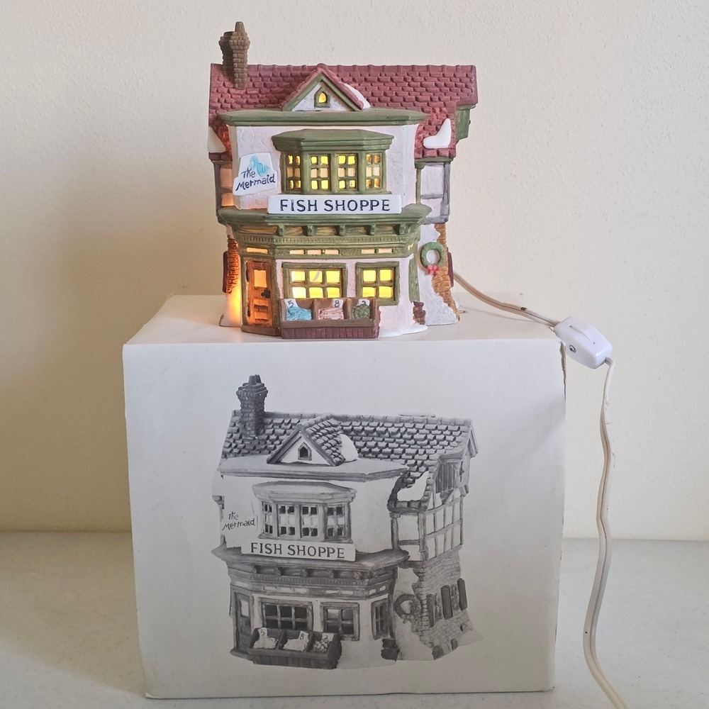 Dept 56 "The Mermaid Fish Shoppe" Dickens' Village Series Heritage Village. Read